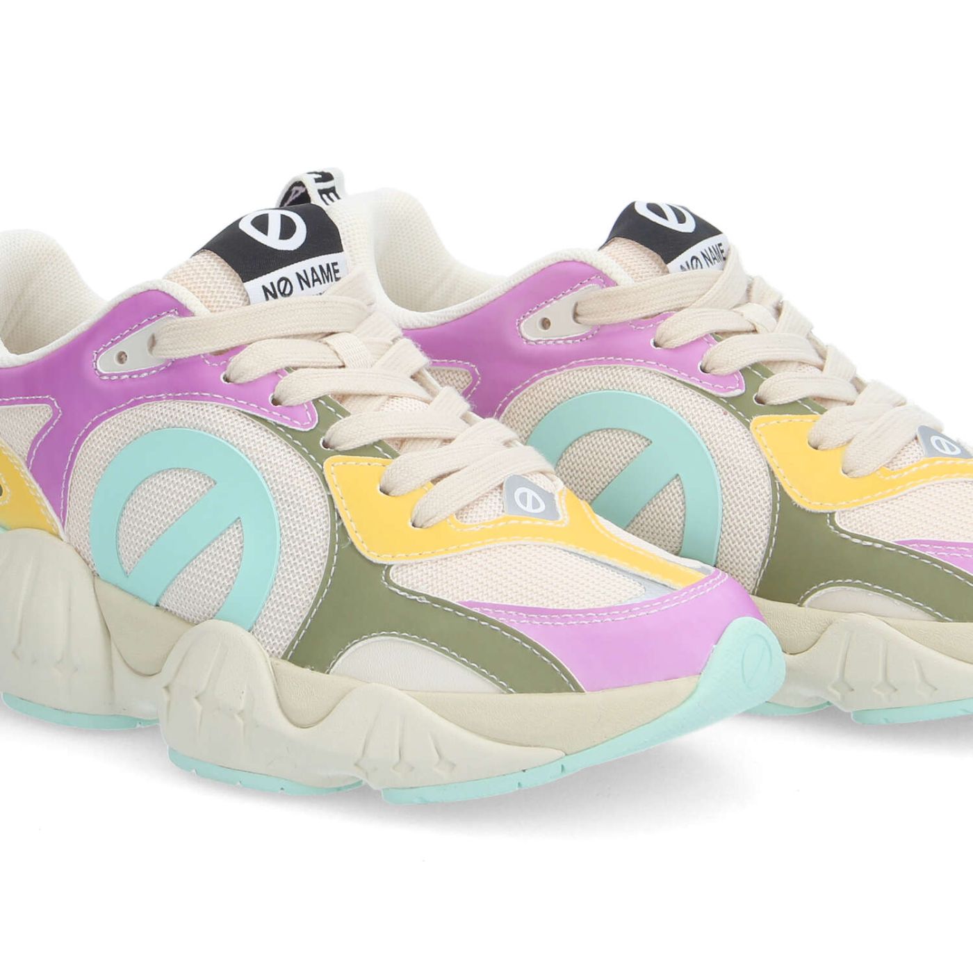 KRAZEE RUNNER W - KNIT/DISCOLOR - BIANCO SPORCO/LILLA